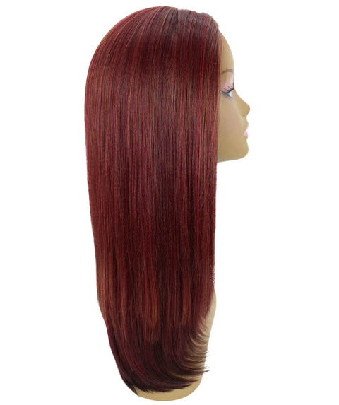 Kiya Medium Red Long Bob Lace Front Wig