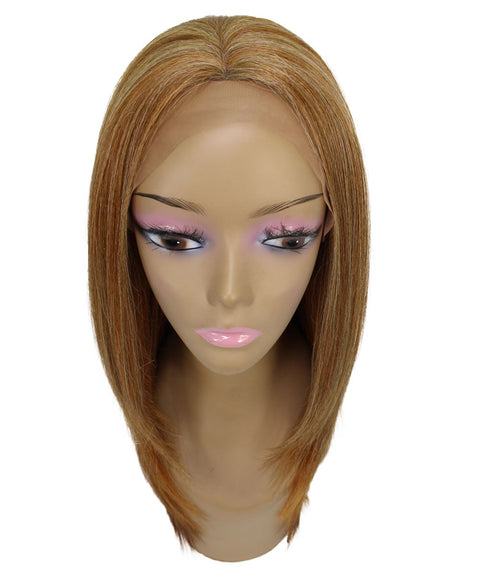 Kiya Strawberry Blonde Long Bob Lace Front Wig