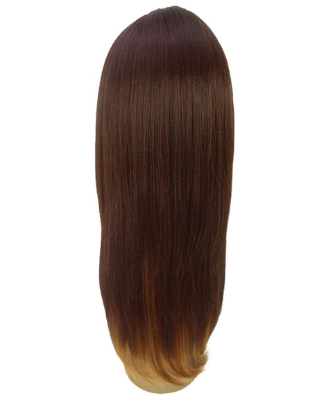 Kiya Medium Brown over Blonde Long Bob Lace Front Wig