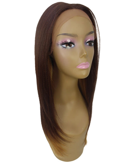 Kiya Medium Brown over Blonde Long Bob Lace Front Wig