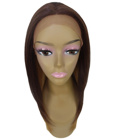 Kiya Medium Brown over Blonde Long Bob Lace Front Wig