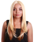 Kiya Golden Dark Blonde Long Bob Lace Front Wig