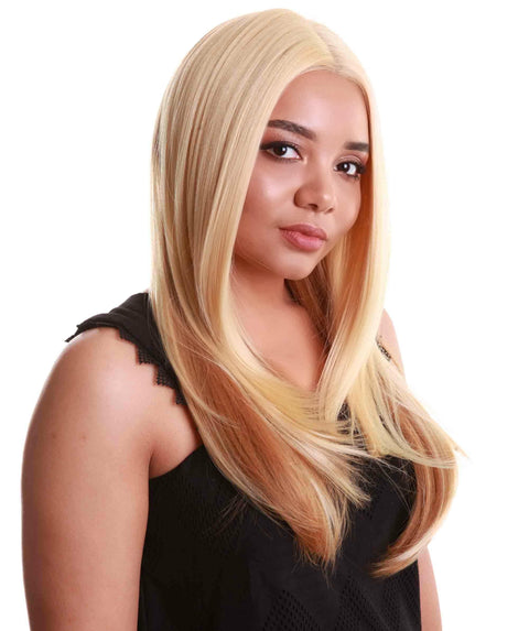 Kiya Golden Dark Blonde Long Bob Lace Front Wig