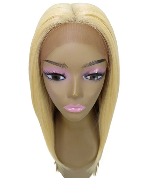 Kiya Golden Dark Blonde Long Bob Lace Front Wig