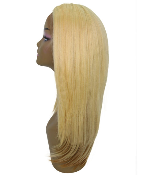 Kiya Golden Dark Blonde Long Bob Lace Front Wig