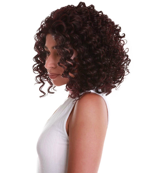 Idla Deep Red and Black Blend Bob Lace Front Wig