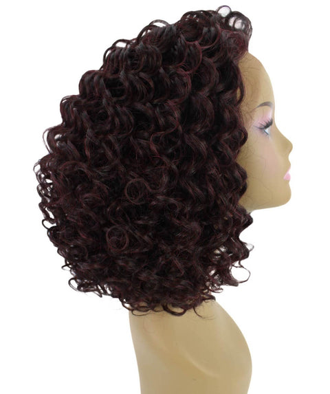Idla Deep Red and Black Blend Bob Lace Front Wig
