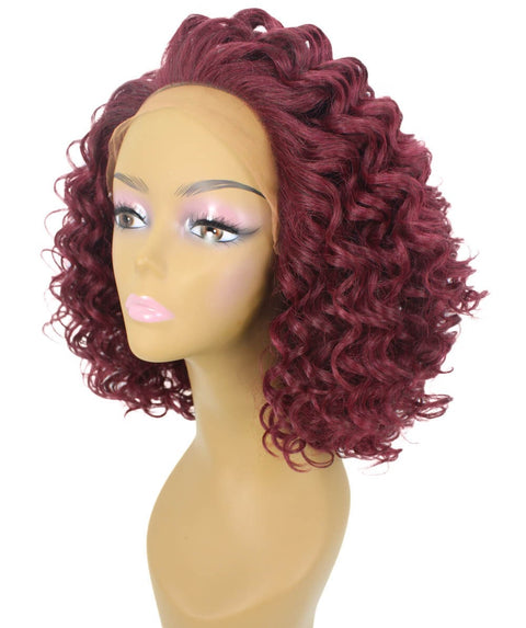 Idla Deep Red Bob Lace Front Wig