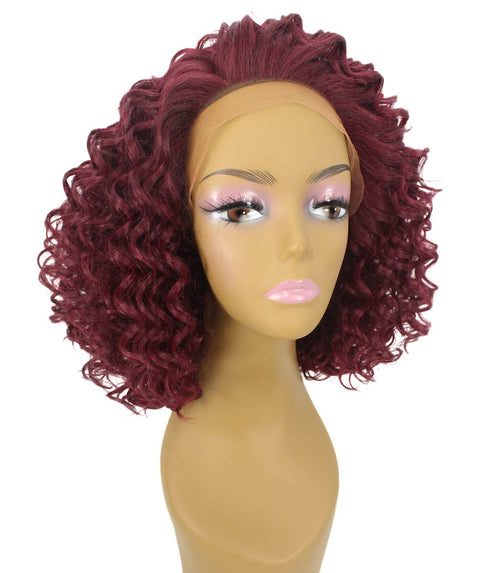 Idla Deep Red Bob Lace Front Wig