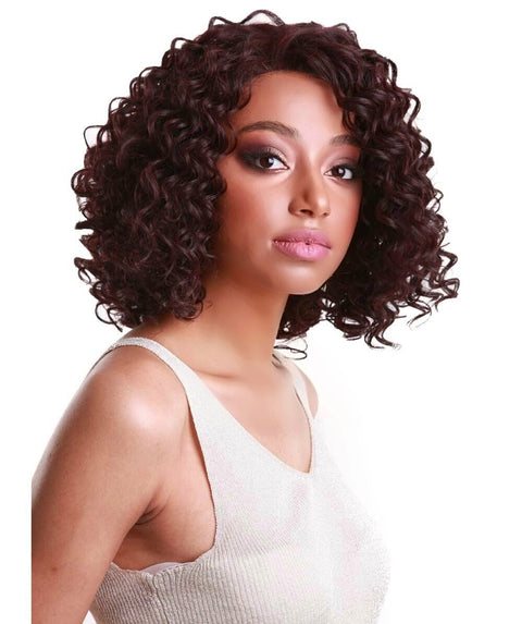 Idla Medium Red and Black Blend Bob Lace Front Wig