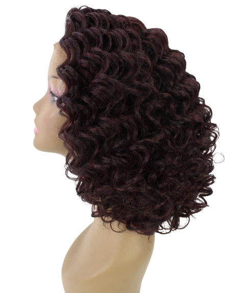 Idla Medium Red and Black Blend Bob Lace Front Wig