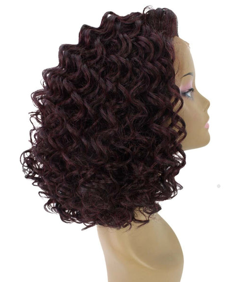 Idla Medium Red and Black Blend Bob Lace Front Wig
