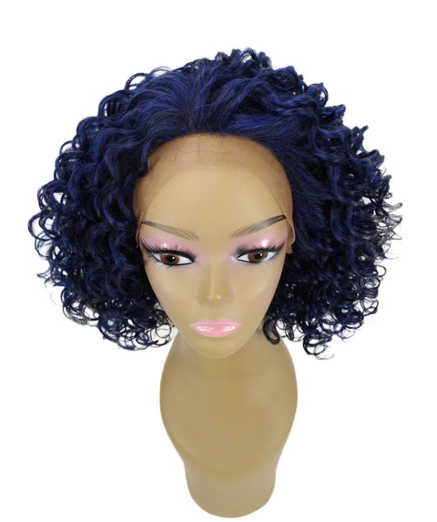Idla Blue and Black Blend Bob Lace Front Wig