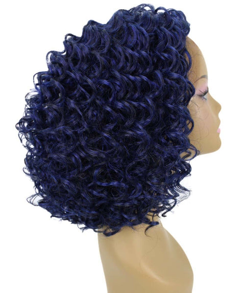 Idla Blue and Black Blend Bob Lace Front Wig