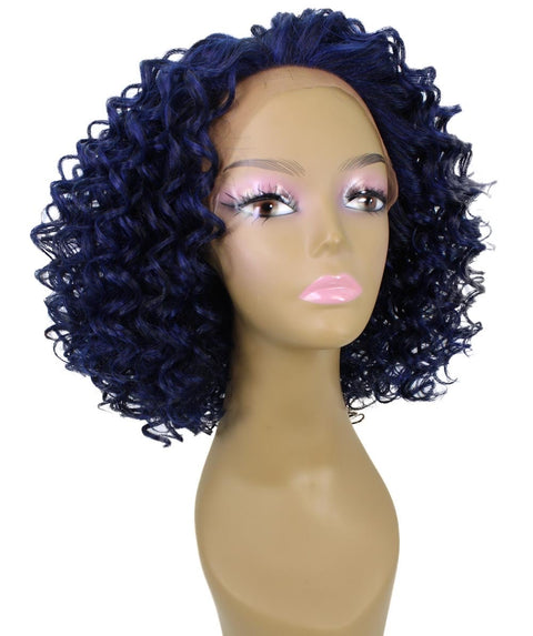 Idla Blue and Black Blend Bob Lace Front Wig
