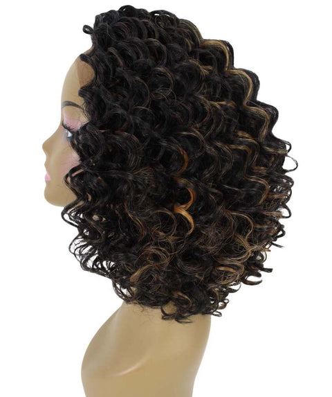Idla Black and Golden Bob Lace Front Wig