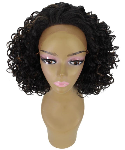 Idla Black and Golden Bob Lace Front Wig