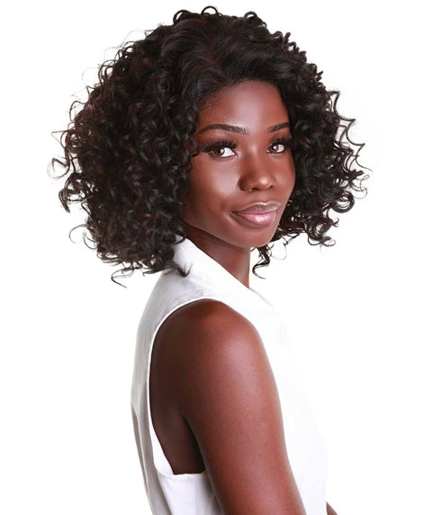 Idla Black with Aubum Bob Lace Front Wig