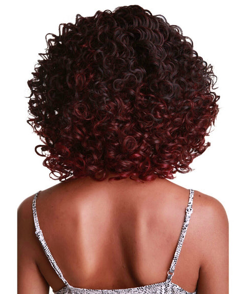 Idla Deep Red Over Medium Red Bob Lace Front Wig