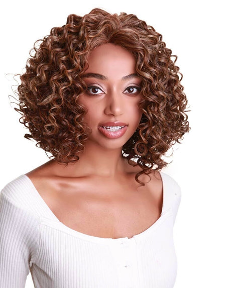 Idla Aubum Brown Blend Bob Lace Front Wig