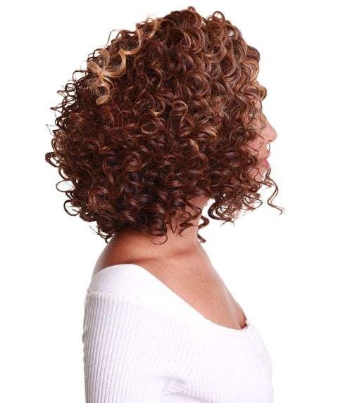 Idla Aubum Brown Blend Bob Lace Front Wig