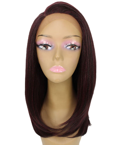 Paloma Deep Red and Black Blend Synthetic Lace Wig