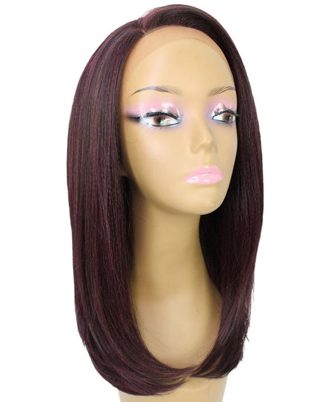 Paloma Medium Red and Black Blend Synthetic Lace Wig