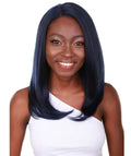 Paloma Blue and Black Blend Synthetic Lace Wig