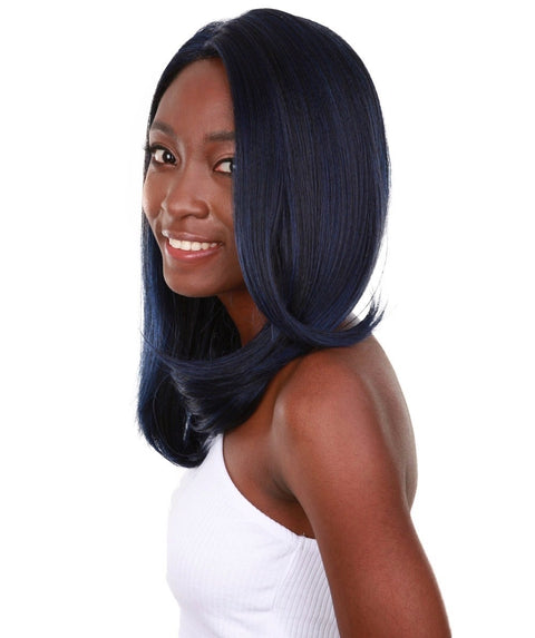 Paloma Blue and Black Blend Synthetic Lace Wig