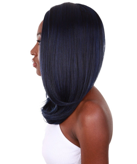 Paloma Blue and Black Blend Synthetic Lace Wig