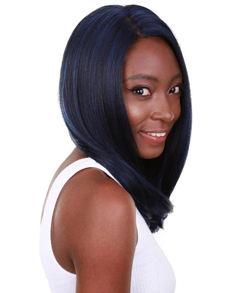 Paloma Blue and Black Blend Synthetic Lace Wig