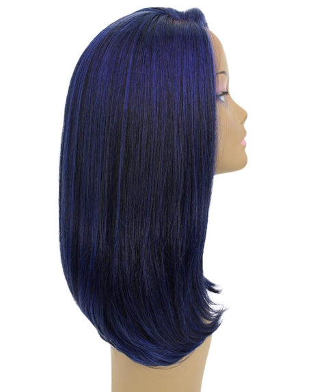 Paloma Blue and Black Blend Synthetic Lace Wig