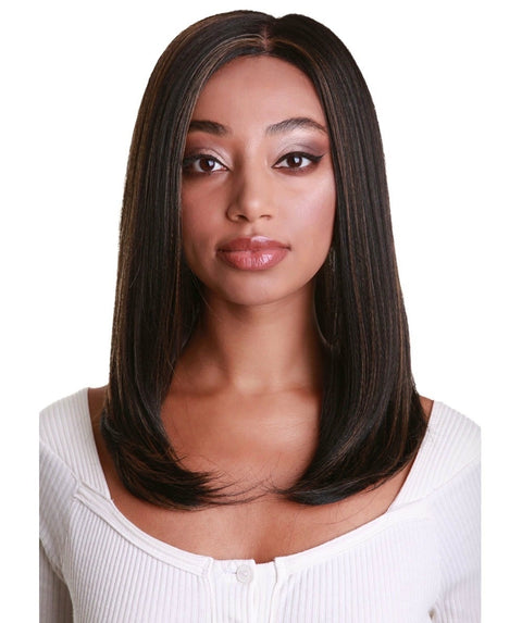 Paloma Black with Golden Synthetic Lace Wig