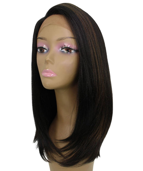 Paloma Black with Caramel Synthetic Lace Wig