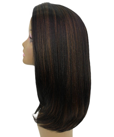 Paloma Black with Caramel Synthetic Lace Wig