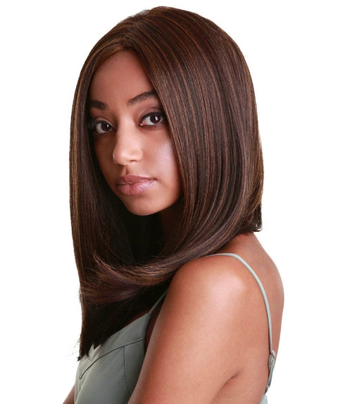 Paloma Brown with Caramel Synthetic Lace Wig