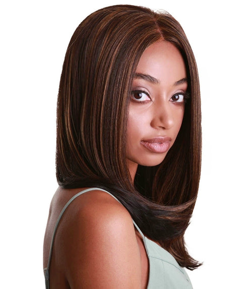 Paloma Brown with Caramel Synthetic Lace Wig