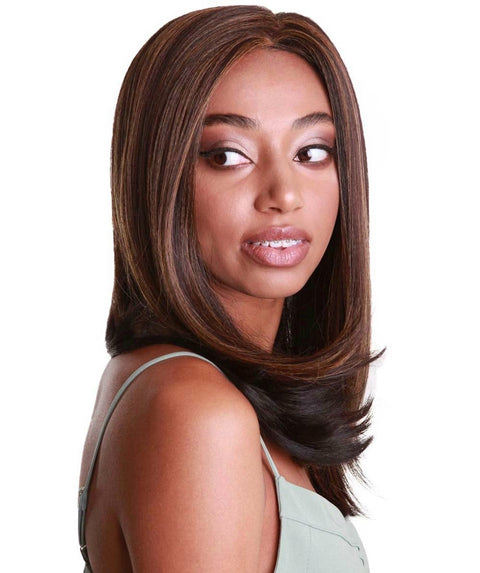 Paloma Carmel Brown Blend Synthetic Lace Wig