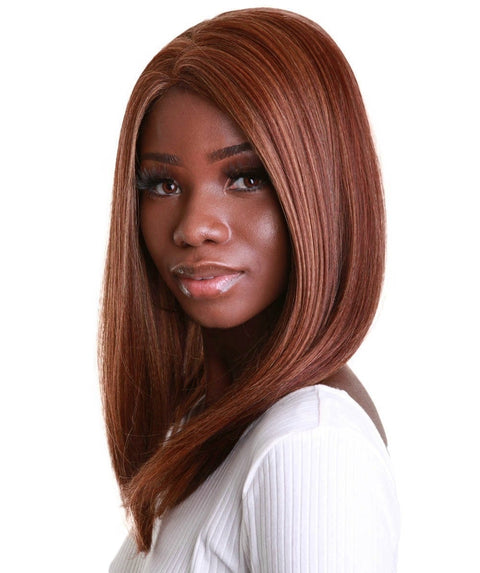 Paloma Copper Aubum Blend Synthetic Lace Wig