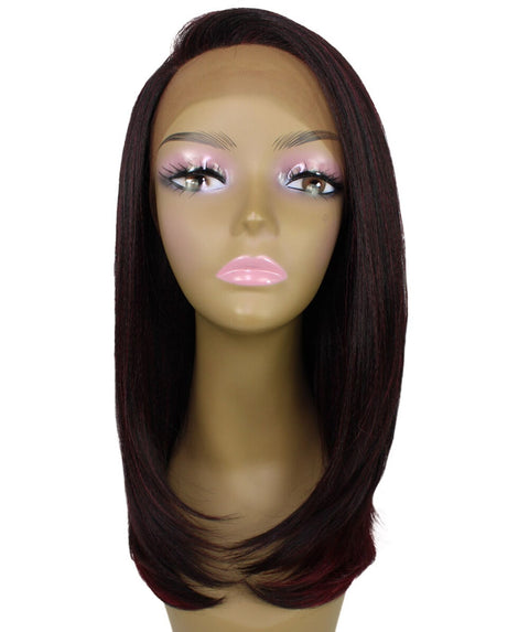 Paloma Deep Red Over Medium Red Synthetic Lace Wig