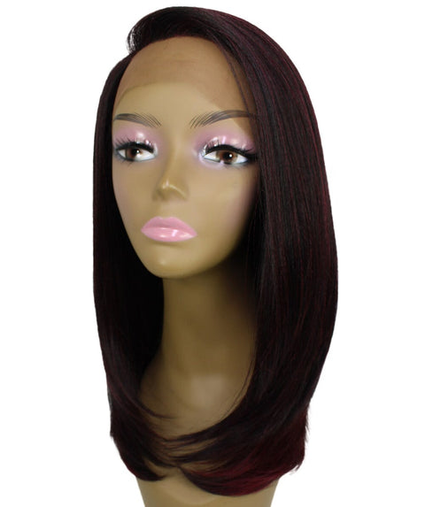 Paloma Deep Red Over Medium Red Synthetic Lace Wig
