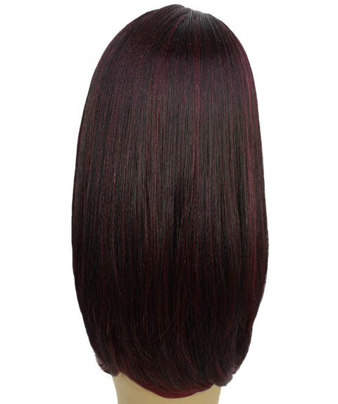 Paloma Deep Red Over Medium Red Synthetic Lace Wig