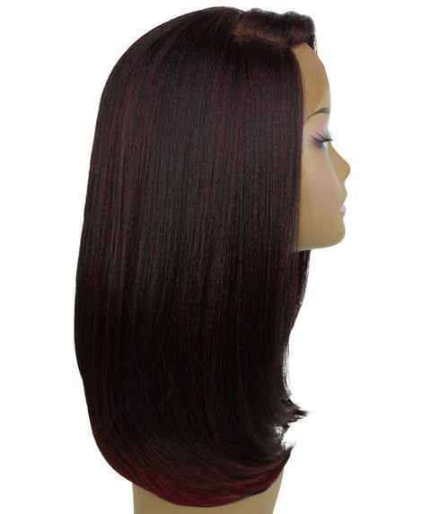 Paloma Deep Red Over Medium Red Synthetic Lace Wig