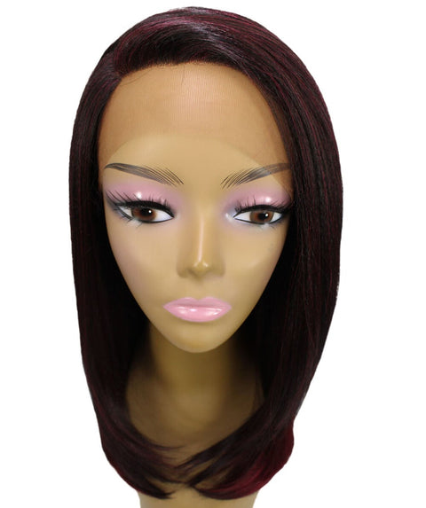 Paloma Deep Red Over Medium Red Synthetic Lace Wig