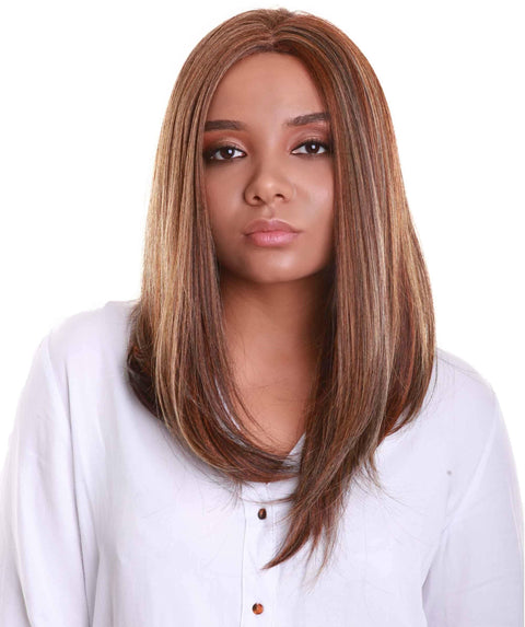 Paloma Aubum Brown Blend Synthetic Lace Wig