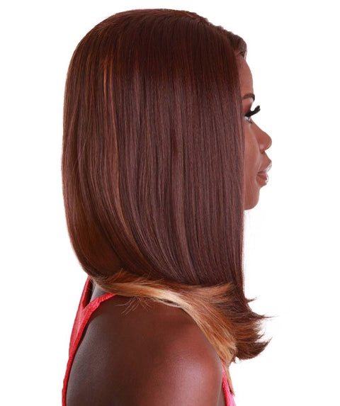 Paloma Medium Brown over Blonde Synthetic Lace Wig