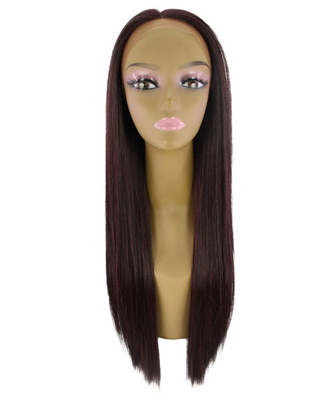 Yoko Deep Red and Black Blend Curly Lace Front Wig