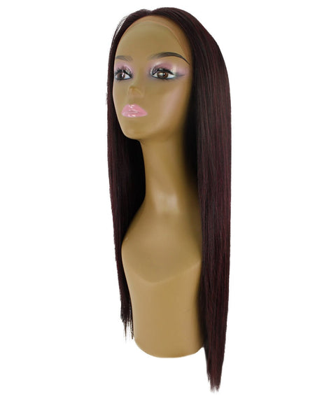 Yoko Deep Red and Black Blend Curly Lace Front Wig