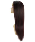 Yoko Deep Red and Black Blend Curly Lace Front Wig