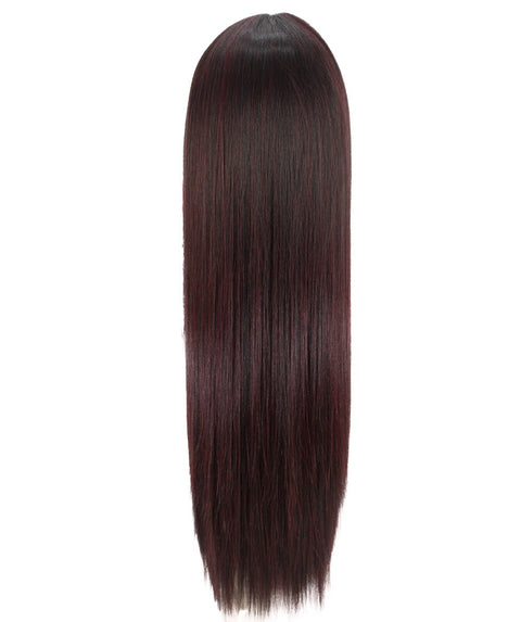 Yoko Deep Red and Black Blend Curly Lace Front Wig